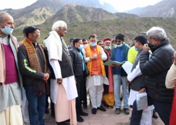 श्री केदारनाथ धाम  पहुंचे मुख्यमंत्री श्री पुष्कर सिंह धामी