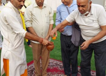 संघ शिक्षा वर्ग हेतु भूमिपूजन किया गया