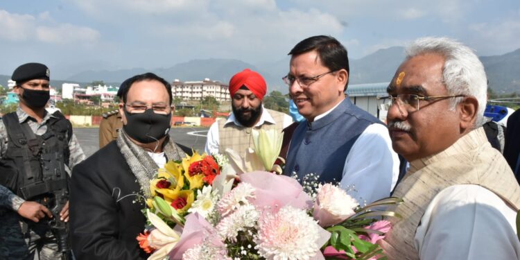 अध्यक्ष श्री जे.पी. नड्डा का उत्तराखण्ड आगमन