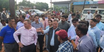 औद्योगिक विकास आयुक्त ने किया कोसी कोटवन औद्योगिक क्षेत्र में ऑक्सीजन प्लांट का  निरीक्षण